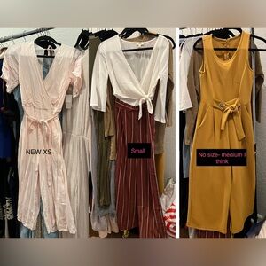 Bundle of ladies 3 Rompers Jumpers